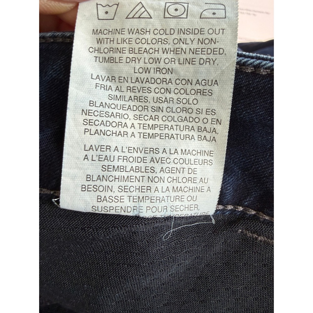 Lee Womens Regular Fit Mid Rise Denim Skort Dark Wash Polka Dot Size 16M - Picture 4 of 5